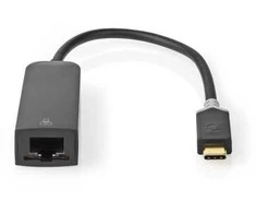 Karta jungiama į tinklą Nedis USB-C - RJ-45 0.2 m Juodas (CCBW64952AT02)