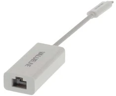 NEDIS USB-Netzwerkadapter | USB 3.2 Gen 1 | 1000 Mbps | USB-C™ Stecker | RJ45 Buchse | 0.20 m | rund | Vernickelt | Verzinntes K