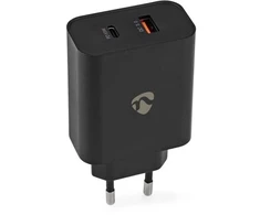 Nedis Netzladegerät 65 W Schnellladefunktion 2.0 2.25 A - Anzahl der Ausgänge: 2, USB-A, USB-C™, Automatische Spannungswahl