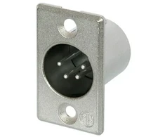 Neutrik NC4MP, XLR, Nerūdijantis plienas, Žalvaris, Nikelis, Poliamidas, Plienas, Cinkas, Žalvaris, IP40, 1,5 V