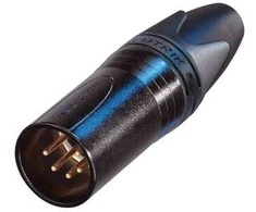 Neutrik NC5MXX-B, XLR, juodas, nikelis/auksas, IP40, 1 mm², 1500 V