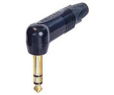 Neutrik NP3RX-B, 1/4" telefono kištukas, juoda, auksinė, -20 - 65 °C, 15.4 mm, 52 mm