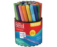 Newell Fibertuscher Berol Colourbroad, pakke a 42 assorterede farver