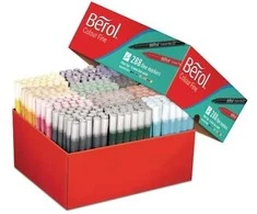 Newell Pluošto žymekliai Berol Colourfine, 288 įvairių spalvų pakuotėje