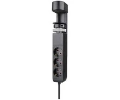 Neomounts | Desk socket with clamp and USB-C and USB-A jungtys - Quick charge | DS22-840BL6