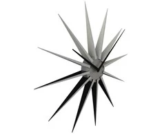NeXtime 3051zi Nova [Ø50 cm, Juodas/ Sidabrinis]