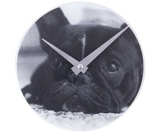 NeXtime laikrodis 5173 Little Dog, Ø20 cm, sieninis, juodas