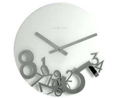 NeXtime laikrodis 8115 Dropped, Ø43 cm, sieninis, sidabrinis