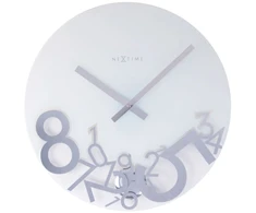 NeXtime laikrodis 8115 Dropped, Ø43 cm, sieninis, sidabrinis