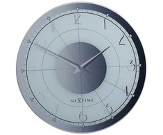 NeXtime laikrodis 8125 Fancy Round, Ø43 cm, sieninis, balta/sidabrinė