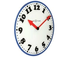 NeXtime klok 8151 Boy, Ø43 cm, Wall, Baltas/ Mėlyna/ Juodas/ Raudona