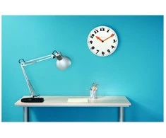 NeXtime klok 8152 Girl, Ø43 cm, Wall, Baltas/ Gray/ Juodas/ Oranžinis