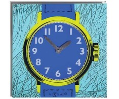 NeXtime laikrodis 8157 Watch One, 43x43,2 cm, sieninis, mėlynas/geltonas