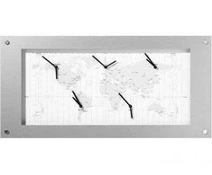 „NeXtime Time Zone“, Sieninis, Stačiakampis, Balta, Aliuminis, Stiklas, 900 mm