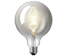 Nielsen_Light DEKORATYVINĖ LED LEMPUTĖ 6W GLOBE ZIG ZAG Ø125 TAMSIAI TONUOTAS STIKLAS