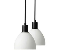 Nielsen_Light Pakabukų rinkinys IDA Opalinis stiklas su juodu laikikliu