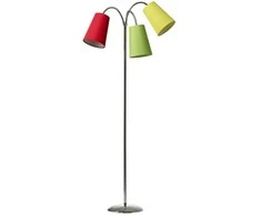 Nielsen_Light SALSA TORINĖ LAMPA, CHROMUOTA, SU RAUDONU, ŽALIU IR GELTONU GABALIUKAIS