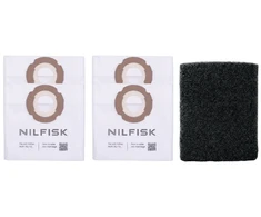 4 flisinės dulkių siurblių maišeliai, skirti Nilfisk Multi I 8 ir 12