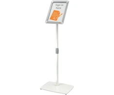 Nobo Premium Plus A4 stovas, Paveikslėlių stovas, Aliuminis, Polipropilenas (PP), Sidabrinė, Grindų, Stačiakampis, Gulsčias/Stačias