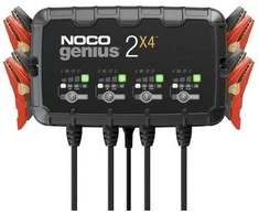 Noco GENIUS2X4 8A 4 bankų akumuliatorių įkroviklis
