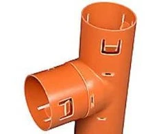 Drenažo vamzdžių trišakis Wavin, Ø 80/80 mm x 90°