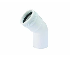 Wavin PP alkūnė 45 laipsnių Ø 32 mm, balta