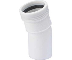 Wavin PP alkūnė 15 laipsnių Ø 40 mm, balta