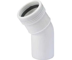 Nordisk Wavin Wavin PP alkūnė 30 laipsnių Ø 50 mm, balta