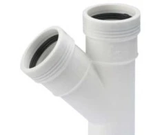 Wavin PP atšakos vamzdis 45 laipsnių Ø 40-40 mm baltas
