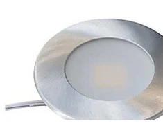 Nordtronic „Alina“ spintelės apšvietimas 350mA 2.2W 3000K 210lm šlifuoto aliuminio apvalus