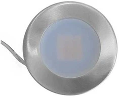 Nordtronic „Alina“ spintelės apšvietimas 350mA 2.2W 2700K 200lm šlifuoto aliuminio apvalus