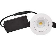 Nordtronic Įleidžiamas šviestuvas „Velia Low Profile“ 5W 3000K Cri>95 apvalus, matinės baltos spalvos