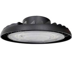 NORDTRONIC ECOtech aukštųjų patalpų šviestuvas, 200 W, 4000 K, 28000 Lm, 140 Lm/W, Ø290, IP65, IK08, matinė juoda