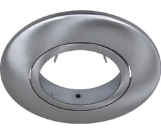 NORDTRONIC GU10 G2 priekinis šviestuvas, skirtas greitam/uni-instaliavimui G2 ir uni-instaliavimui, šviesos reguliavimui, šlifuoto aliuminio/apvalus