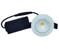 Nordtronic Įleidžiamas šviestuvas „Velia Low Profile“ 5W 3000K Cri>95 apvalus, matinės baltos spalvos