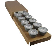 NORDTRONIC LED šviesos šaltinis GU10 4,8 W, 4000 K, 430 liumenų, reguliuojamo ryškumo (10 vnt. pakuotė)