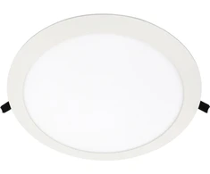 Nordtronic Lucette G2 Ø300 mm 24W 3000K - /4000K 2000/2100lm CRI90 IP44 Vidaus/lauko šviestuvas, reguliuojamo ryškumo, matinės baltos spalvos