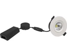 Nordtronic Velia ECO 230V, 7W - 3 pakopų CCT jungiklis IP54, matinės baltos spalvos (6 vnt. pakuotė)