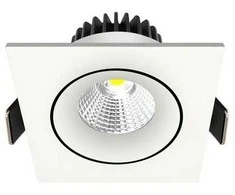 Nordtronic Įleidžiamas šviestuvas „Velia Tilt LED“ 10.9W 3000K, 230V, kvadratinis, baltas