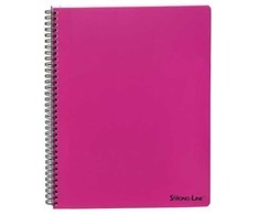 Bantex Notesbog a4 spiral pp svanemærket pink 80 ark 70 g