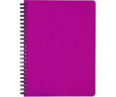 Bantex Notesbog a4 spiral pp svanemærket pink 80 ark 70 g