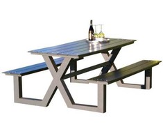 Nsh Nordic Stalo/suolo komplektas HORTUS X-modelis juodos faneros ir antracito rėmas (801-089)