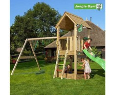 Nsh Nordic Jungle Gym Club žaidimų bokštas, komplektuojamas su sūpynių moduliu, be čiuožyklos (804-284SB)