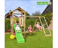 Nsh Nordic Jungle Gym House žaidimų bokštas, komplektuojamas su laipiojimo moduliu ir čiuožykla (804-312NCX)