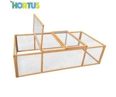Nsh Nordic Triušių voljeras iš rudos spalvos medžio 180 x 90 x 45 cm (505-196)