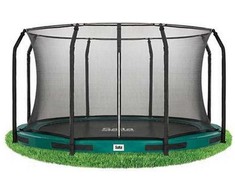 Nsh Nordic Salta batutas Comfort Edition įleidžiamas į žemę Ø366 cm, juodas su apsauginiu tinklu (805-820)