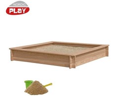Nsh Nordic Smėlio dėžė iš maumedžio medienos 150x150 cm su 240 kg smėlio (805-734)
