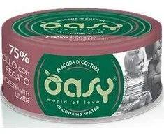 Kačių maistas - Oasy More Love Vištiena su Kepenimis Šlapias Kačių Maistas 70g