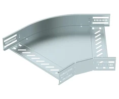 OBO Bettermann OBO 45 laipsnių horizontali alkūnė, 60 mm aukščio, 300 mm pločio, galvaniškai cinkuota