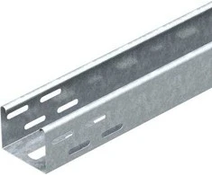 OBO Bettermann OBO šviestuvo bėgelis, aukštis 60 mm, plotis 75 mm, ilgis 3000 mm, galvanizuotas - (3 metrai)